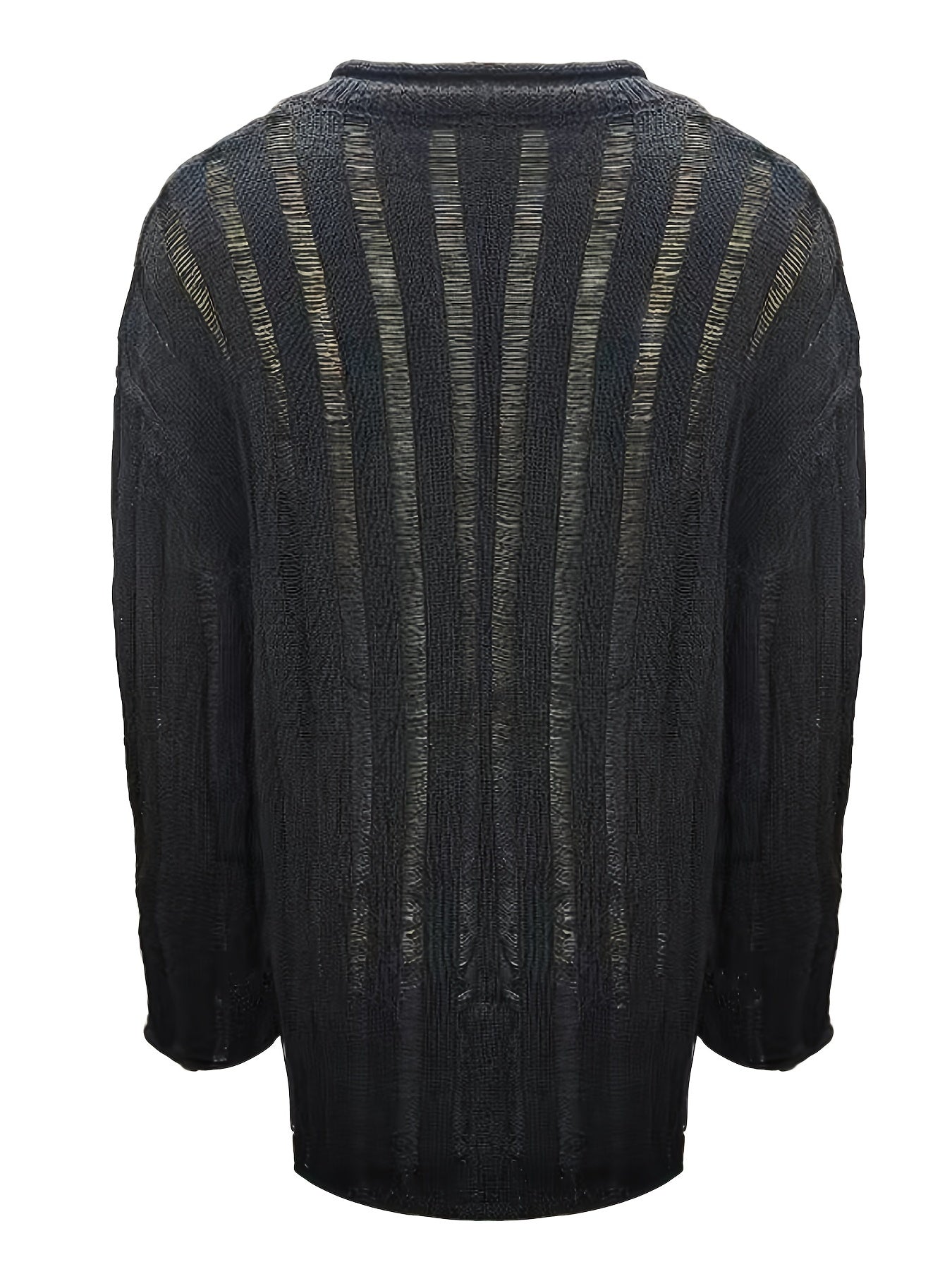 Sexy Sweater Women's Plus Stripe Hollow Out Long Sleeve V Neck