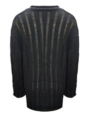 Sexy Sweater Women's Plus Stripe Hollow Out Long Sleeve V Neck