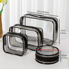 4pcs Waterproof Makeup Bags Set Travel Toiletry Bag with Zipper