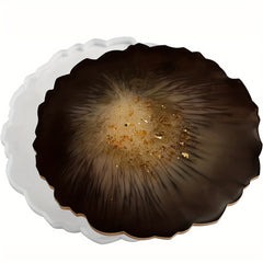Large Round Resin Tray Mold Irregular Silicone Serving Tray Geode Agate Epoxy