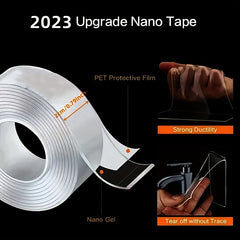 Nano Bubble Tape Double Sided Transparent Waterproof 5m
