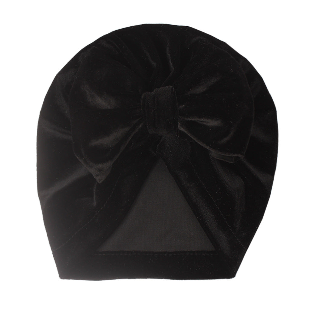 Velvet Bow Cap for Baby Girls - Holiday Party Photography Props