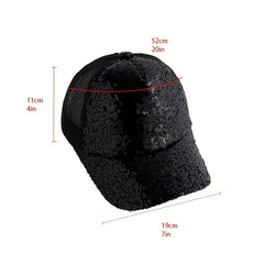 Kids Summer Reflective Sequin Cap Sun Hat