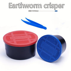 10pcs Plastic Earthworm Live Bait Box Red Worm Storage Fishing Accessories