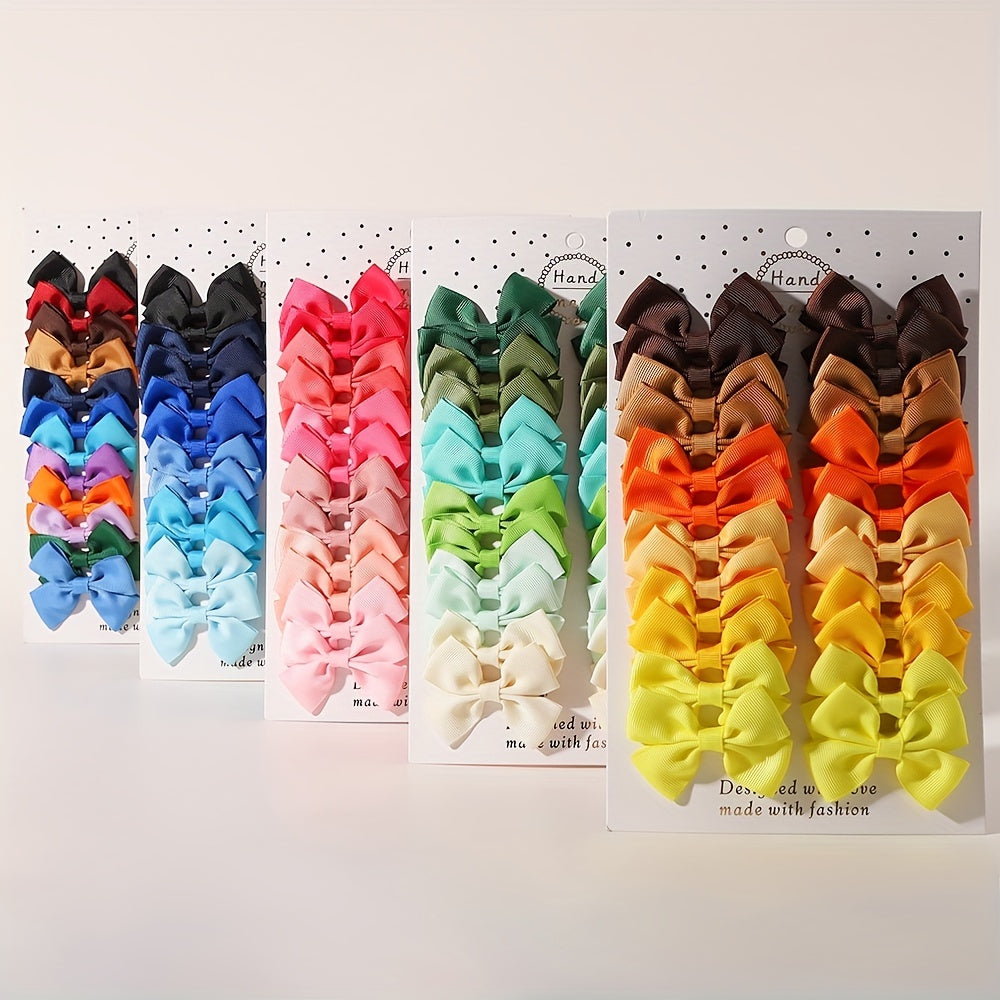 24pcs Children's Bow Hair Clip for Holiday Party Girls Ponytail Clip