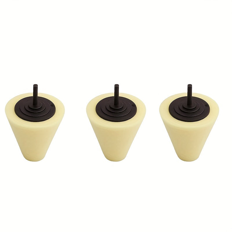 3pcs Car Hub Wheel Polishing Sponge Dead Angle Grinding Head