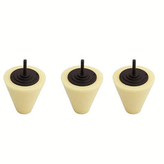3pcs Car Hub Wheel Polishing Sponge Dead Angle Grinding Head