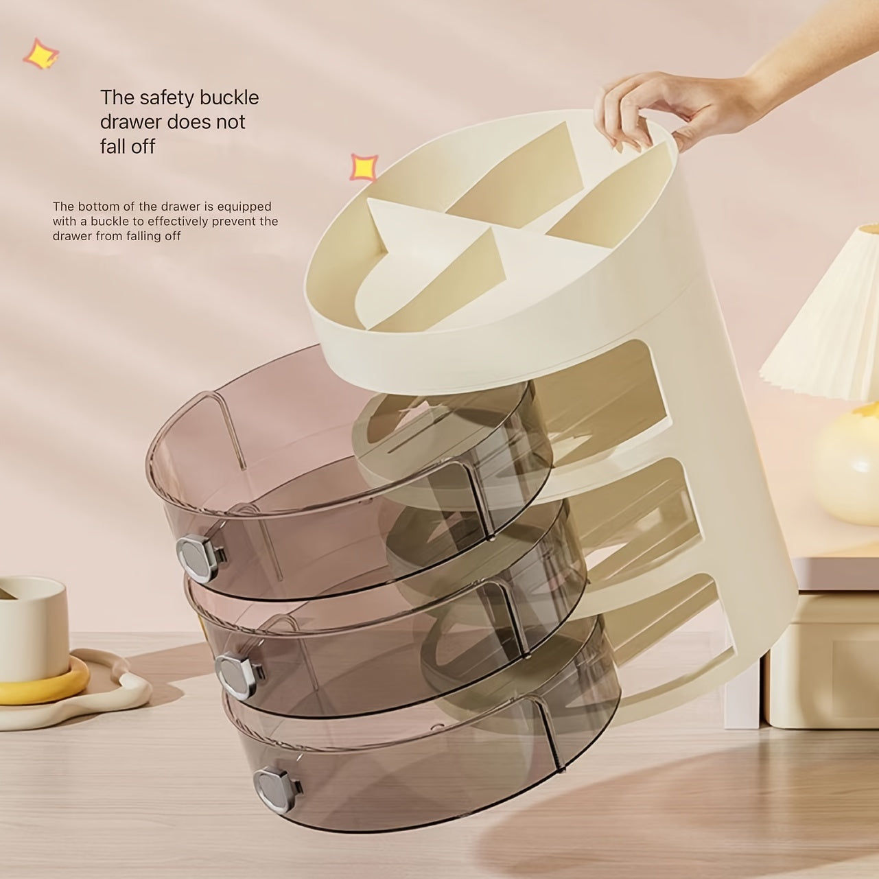 Desktop Storage Box Makeup Storage Container Clear 1pc