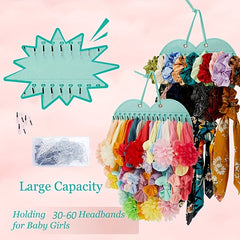 Heart-Shaped Baby Headband Holder Hanging Storage Bag