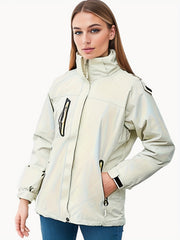 Sporty Ski Jacket Waterproof Windproof Hooded Coat Women's Activewear