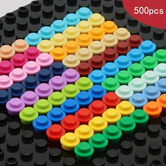 500 Round Plate 1x1 Building Block Accessories for Halloween & Christmas