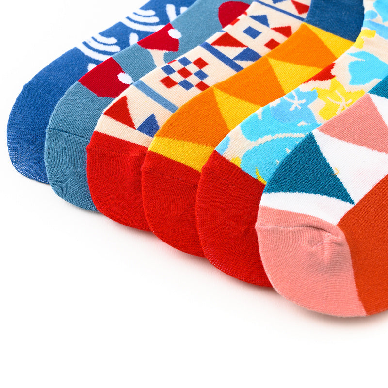 6 Pairs Funny Cozy Unisex Cotton Socks