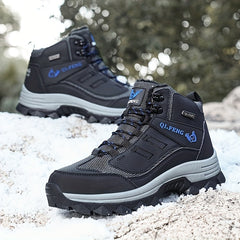 Men's Warm Plush Lining Hiking Boots Durable Non Slip Snow Boots