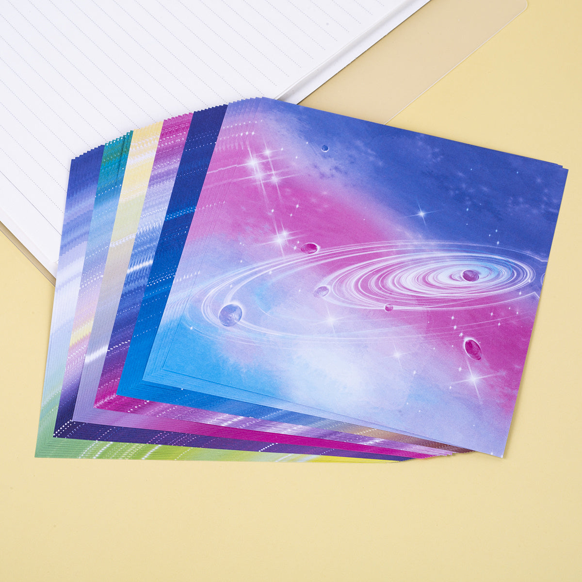 50 Double Sided Origami Paper 15x15 Universe Starry Sky Galaxy Space Travel
