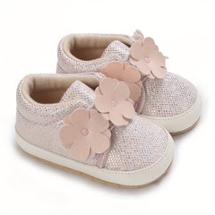 Flower Sneakers for Baby Girls Lightweight Non Slip Shoes