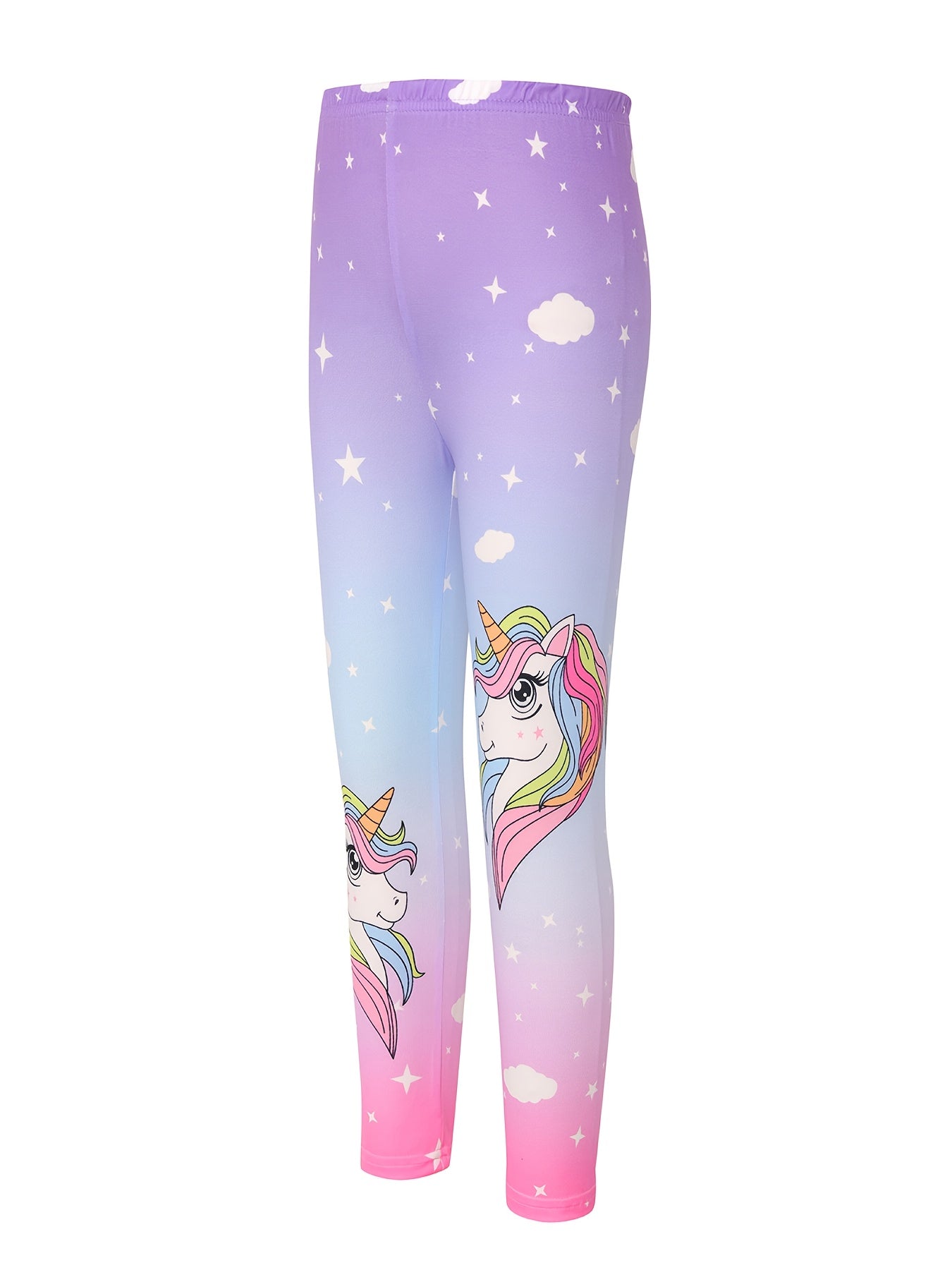 Kid Girl Unicorn Print Leggings