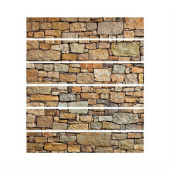 6pcs Brick Stairs Stickers 3D Stone Art Decorative Decals