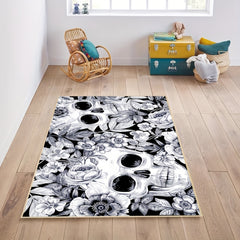 Skull Bath Mat And Skulls Rug Floral Door Mats Entryway Rugs