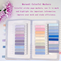 1200pcs Sticky Book Tabs Colorful Writable Transparent Sticky Notes
