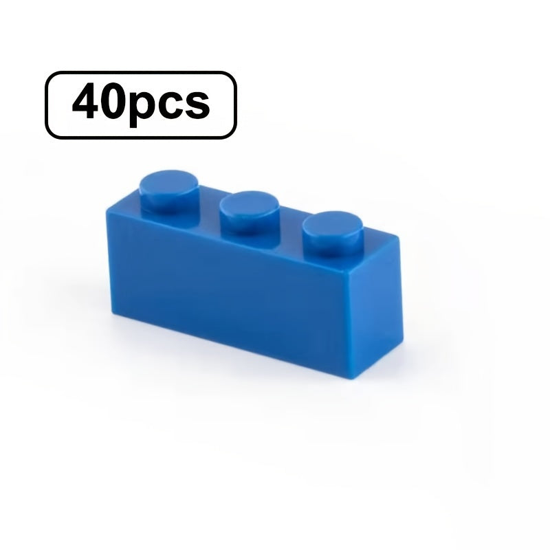 40pcs 1x3 High Brick Small Particle Building Blocks for Creativity & Imagination