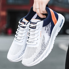Men's Lace up Sneakers Non slip Athletic Shoes Lightweight Breathable