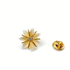 Four Leaf Clover Brooch Metal Lapel Strap Pin Fixed Lucky Clover Bow Knot Pin