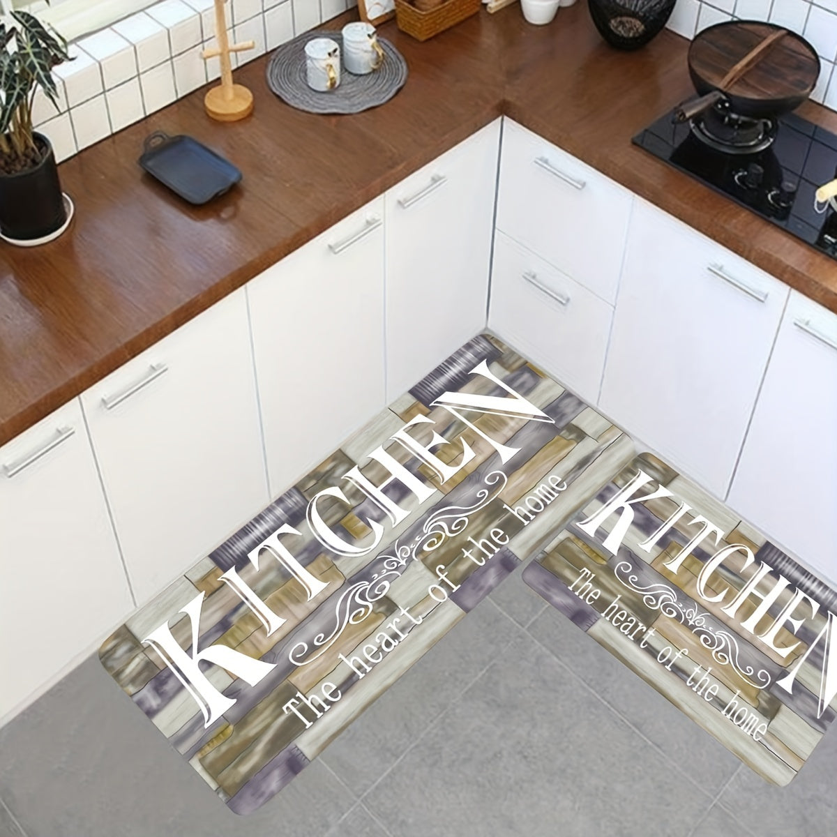 Stain Resistant Kitchen Rug Soft Memory Foam Mat Anti Fatigue Rug Runner