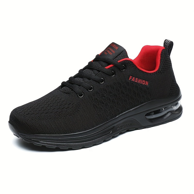 Men's Knitted Shock Absorbing Sneakers For Jogging Gym