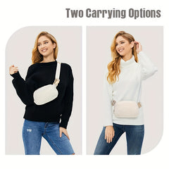 Plush Waist Bag for Outdoor Travel and Sports