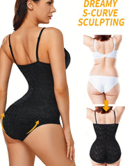 Jacquard Bodysuit Backless Slimmer Butt Lifting Body Shaper