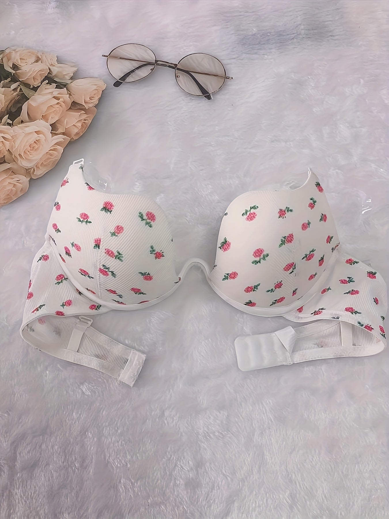 Floral Print Push-Up Bra Women's Lingerie