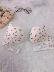 Floral Print Push-Up Bra Women's Lingerie