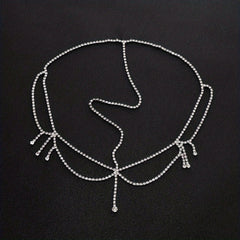 Vintage Rhinestone Hair Chain Women's Forehead Chain Hair Accessory