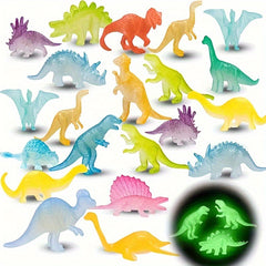 12pcs Luminous Small Dinosaur Set Plastic Bag Dinosaurs C