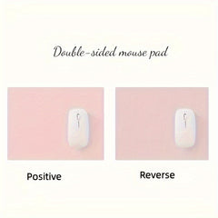 Double Sided Leather Mouse Pad Waterproof Wearable 9.4x7.5 Inches