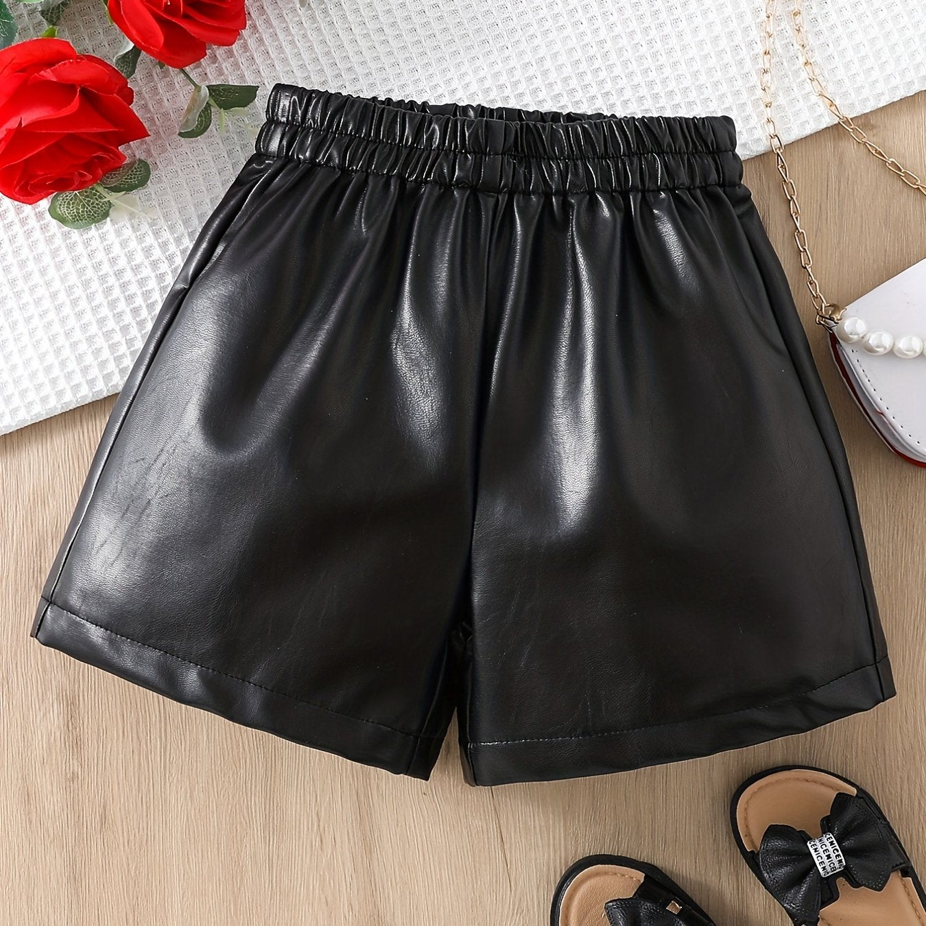 Kid Girls' PU Leather Shorts for Holiday Going Out