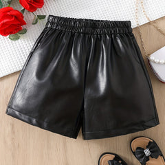 Kid Girls' PU Leather Shorts for Holiday Going Out