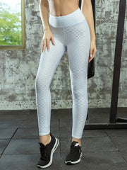 Seersucker Crop Pants Jacquard Leggings Butt Lifting