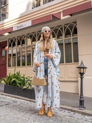 Boho Sun Protection Summer Robe Vacation Cover Up For Beach Pool Bathing