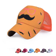 Embroidered Beard Multicolor Baseball Cap Summer Net Cap