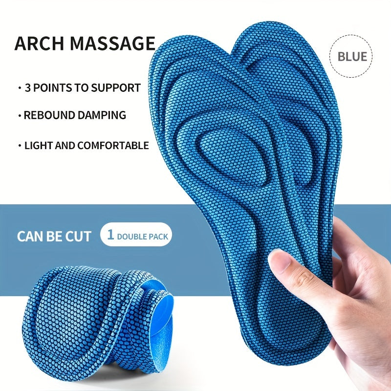 Memory Foam Insoles For Shoes Men Women Nano Antibacterial Massage Sport Insole