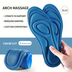 Memory Foam Insoles For Shoes Men Women Nano Antibacterial Massage Sport Insole