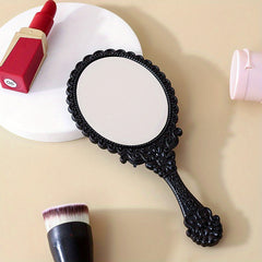 Antique Flower Handheld Mirror for Girls Travel Makeup Beauty