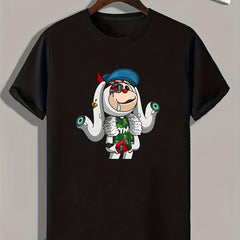 Funny Pattern Print Men's Graphic T-shirt for Summer