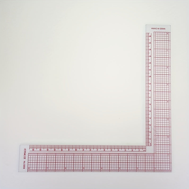 Red 90 Degree Clothing Pattern Making Ruler Sewing Accessories