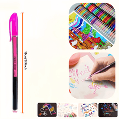 24 Metallic Glitter & Watercolor Pens for Crafts & Painting