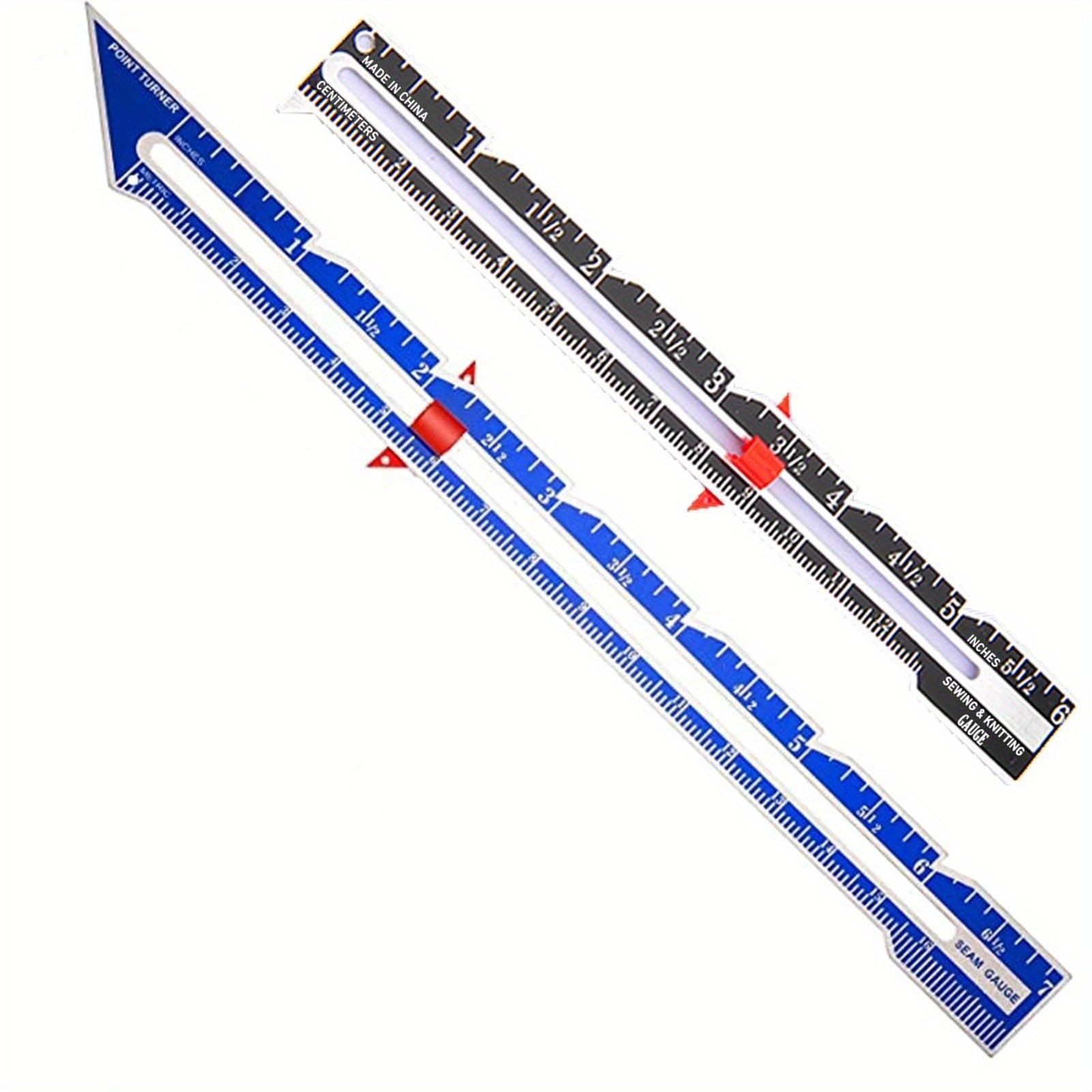 Metal Sliding Guage Sewing Measuring Tool For Quilting And Sewing