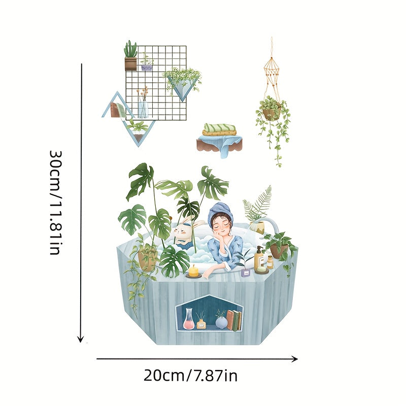 Waterproof Home Decor Toilet Sticker - Removable PVC Sticker