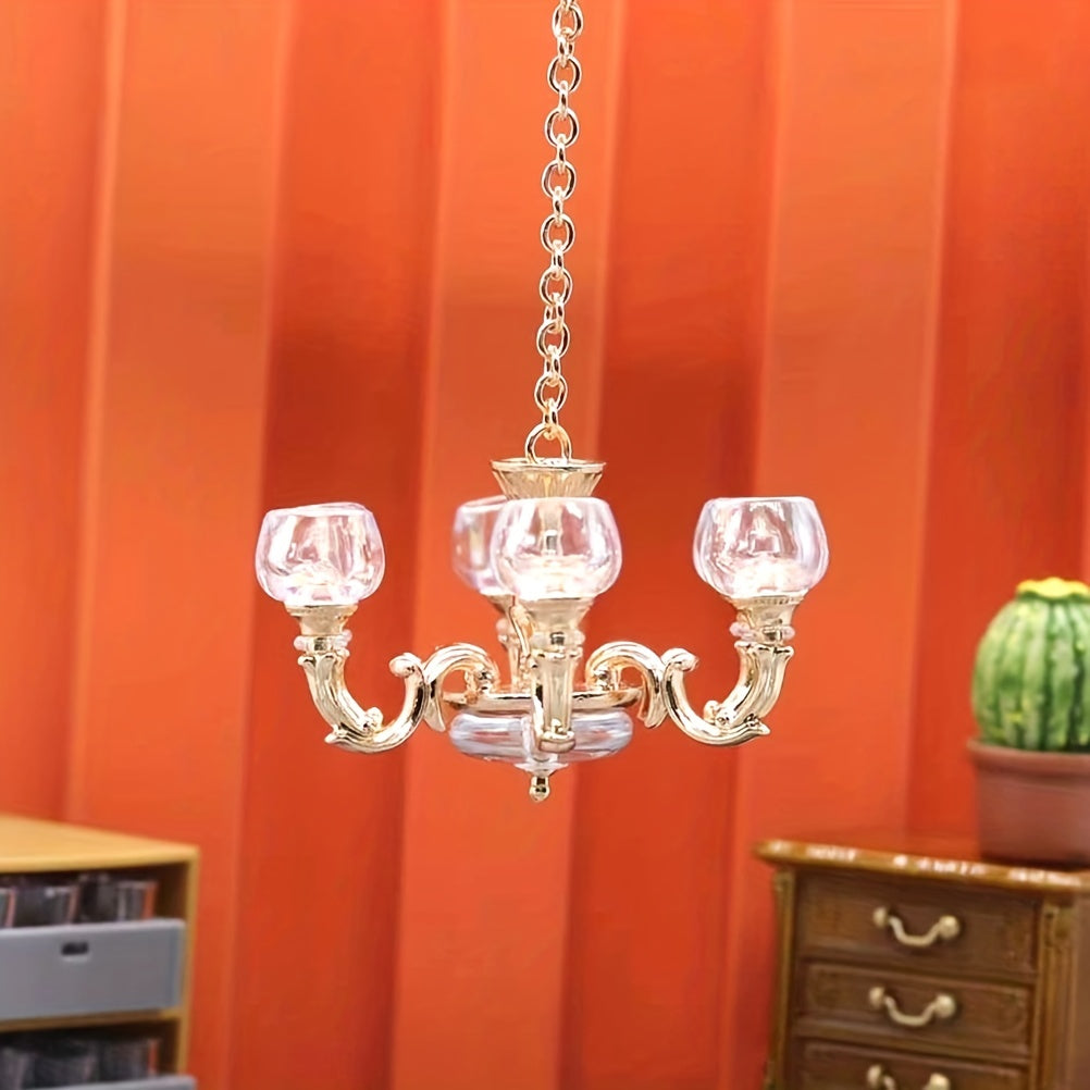 1:12 Dollhouse Lamp Chandelier Light Ceiling Lamp