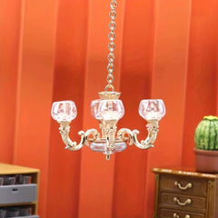 1:12 Dollhouse Lamp Chandelier Light Ceiling Lamp